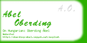 abel oberding business card